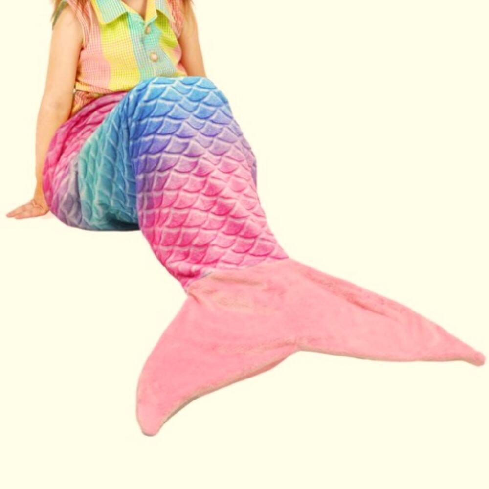 Kensington girl Mermaid Tail Blanket